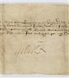 MARY; QUEEN OF SCOTS. Vellum Document Signed, Marie R, in French,